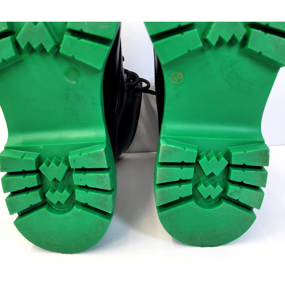 Liliana Combat Boots Womens Size 10 Black Green Lace Up Chunky Platform Grunge - Picture 16 of 16